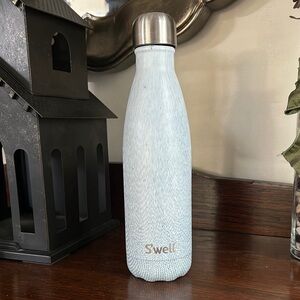 S'well Light Blue-Gray/White Stainless Steel Water Bottle. Like new.